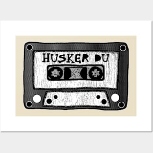 husker du cassette black and white Posters and Art